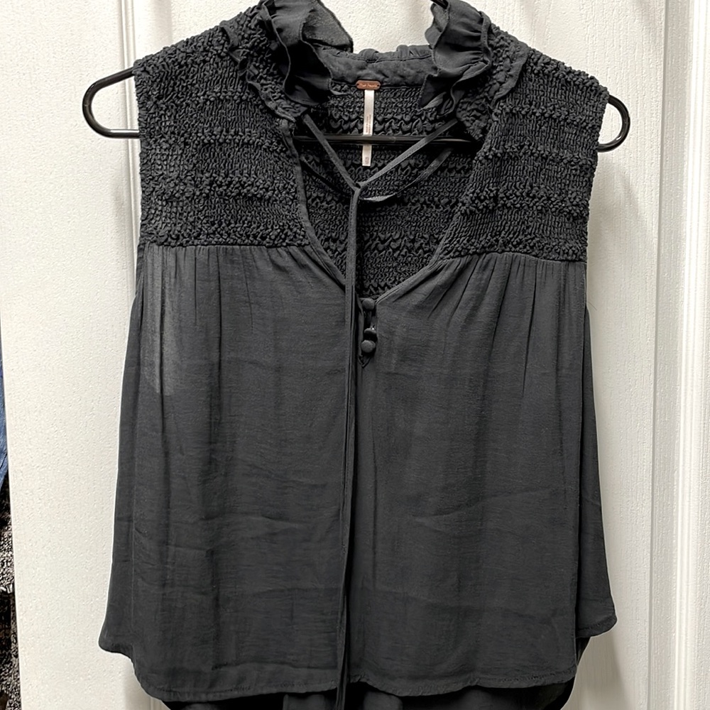Black free people sleeveless shirt